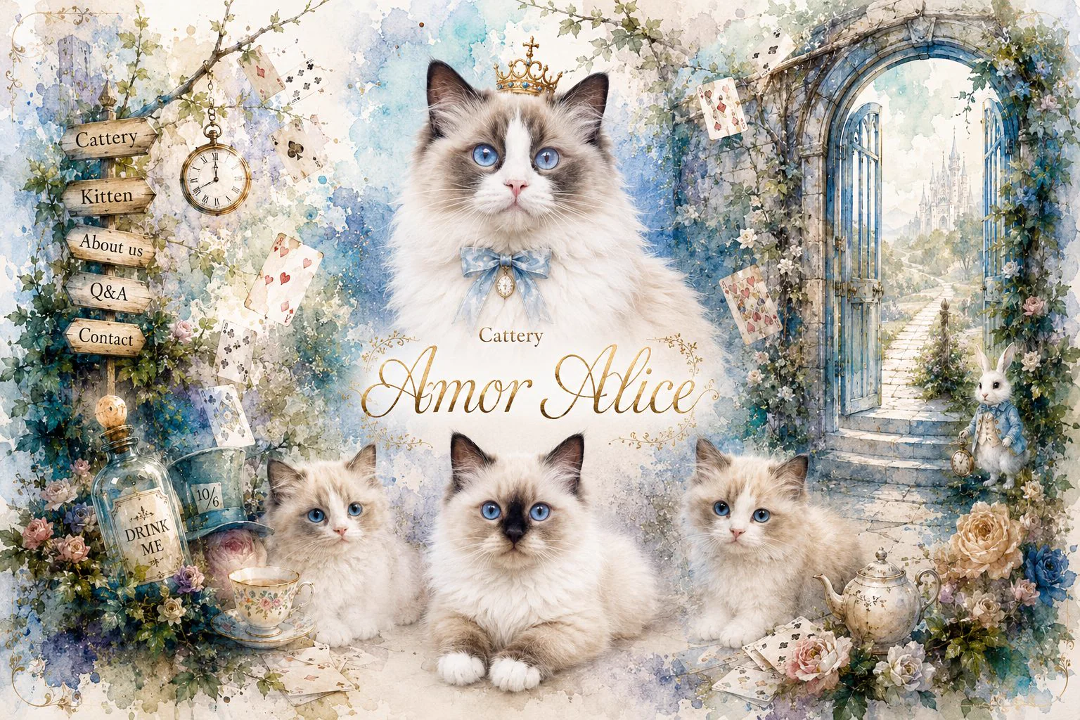 Amor Aliceの世界観を表現したホームページビジュアル